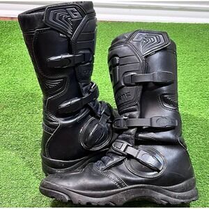 Gaerne G-Adventure Black Size 10 Motorcycle Boots Waterproof Biker Italy Made